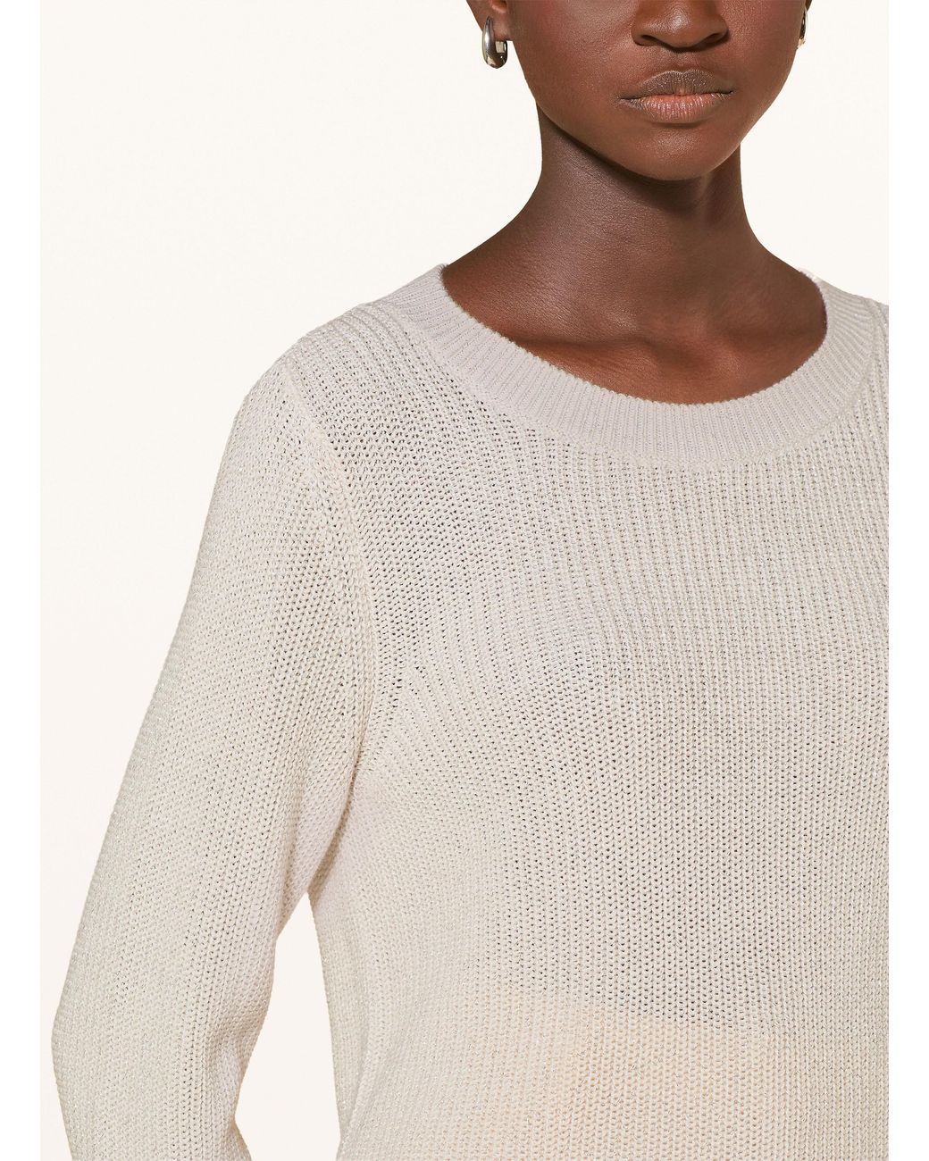 Monari Natural Pullover mit Glitzergarn