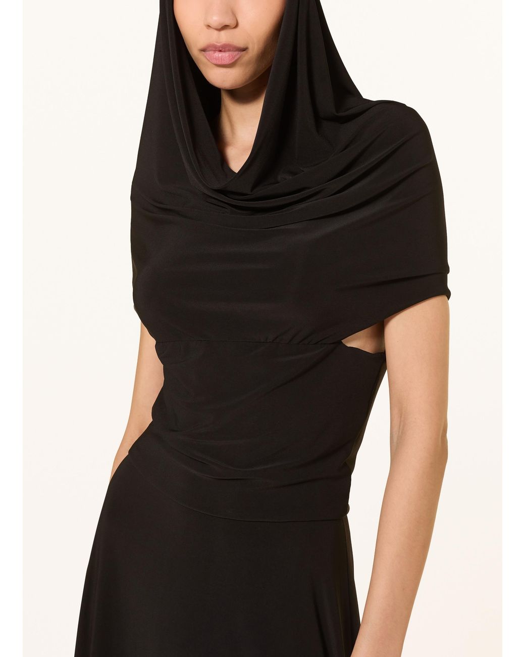 Norma Kamali Black Jerseykleid