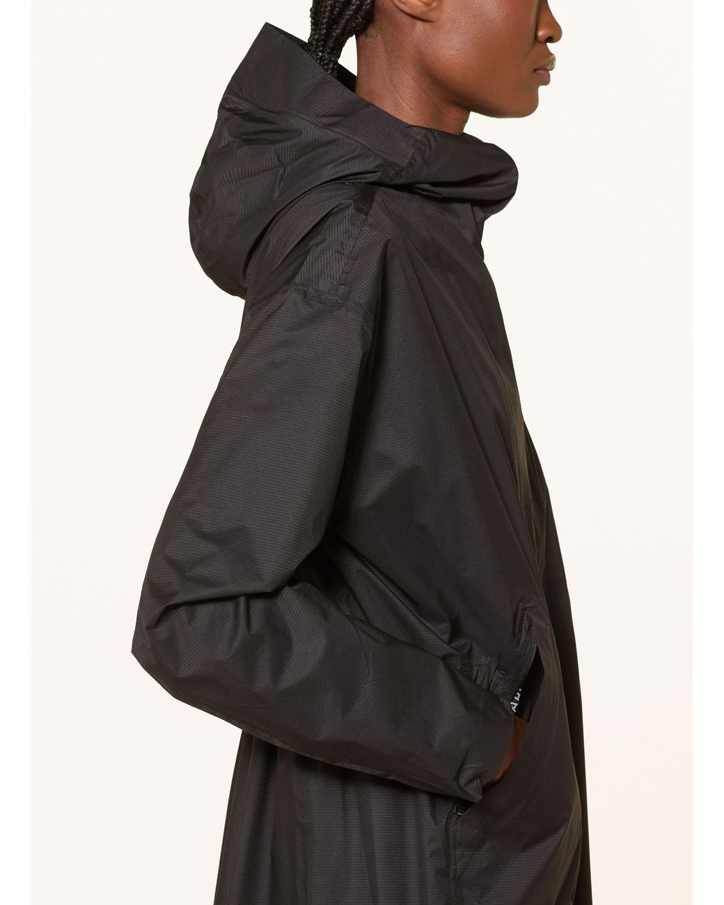 JEANNE BARET Black Regenmantel KENZIA