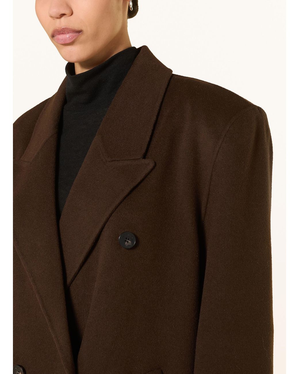 Frankie Shop Brown Wollmantel GAIA