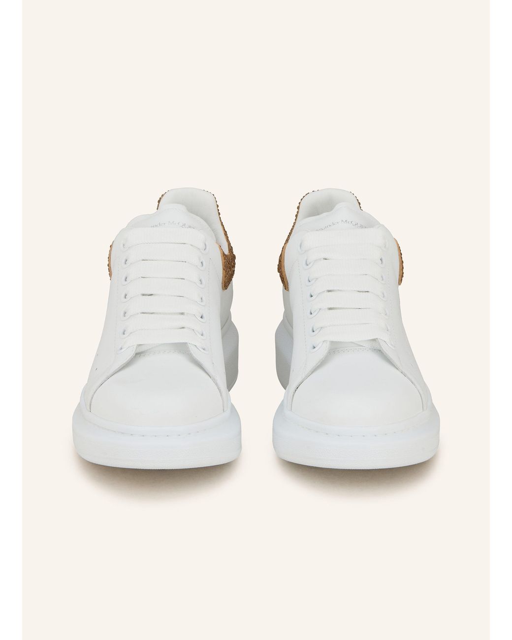 McQueen Natural Sneaker mit Schmucksteinen