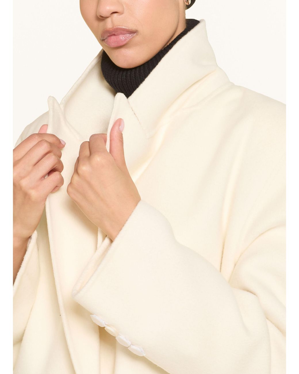 Frankie Shop Natural Wollmantel GAIA