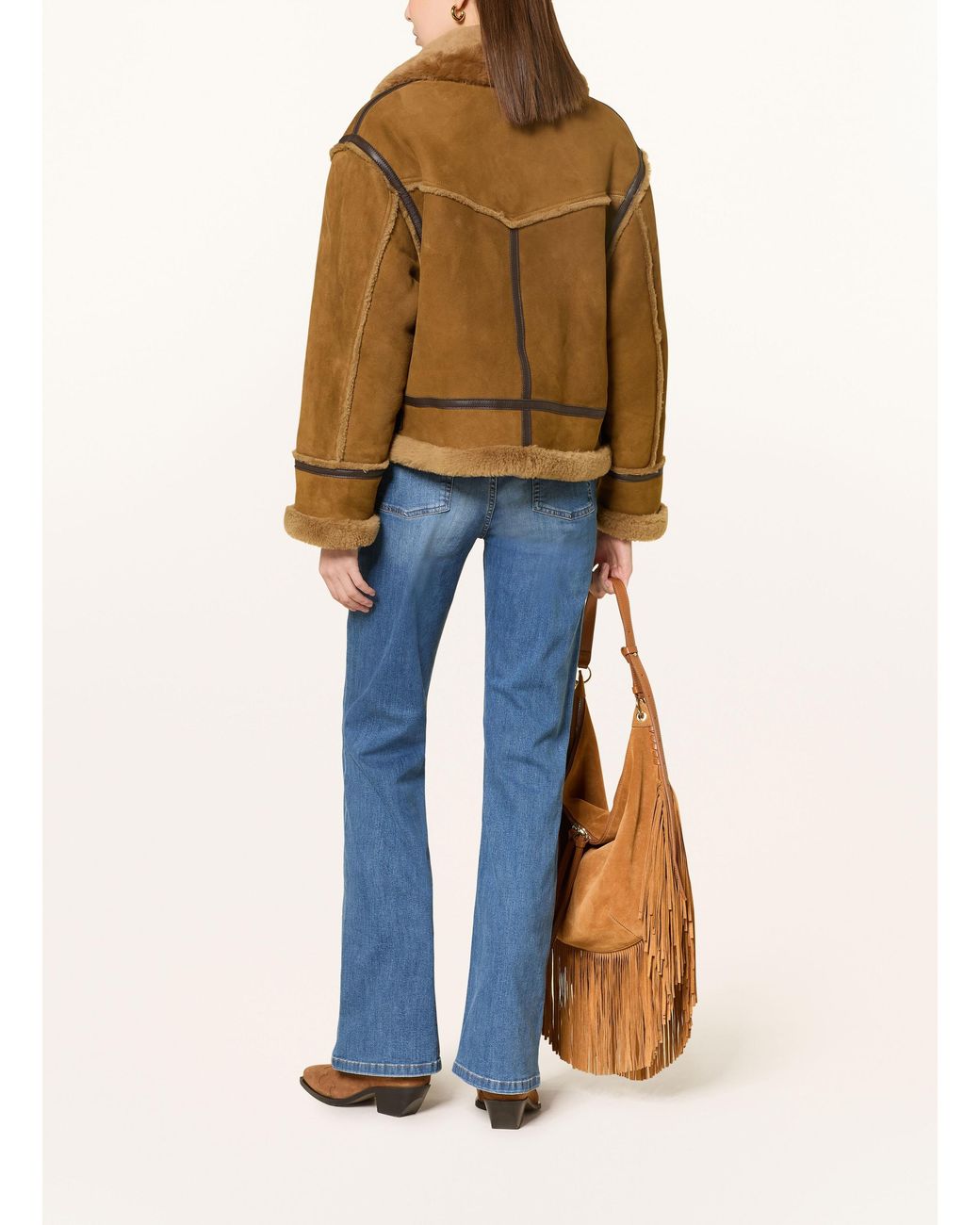 Ba&sh Natural Lederjacke DULI