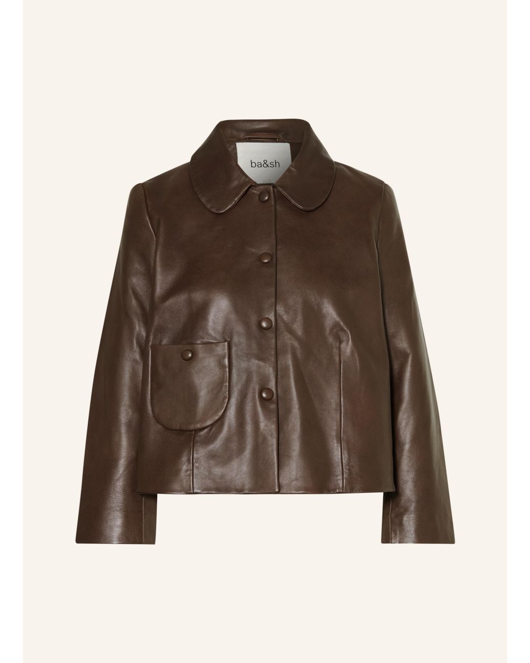 Ba&sh Brown Lederjacke MILOS