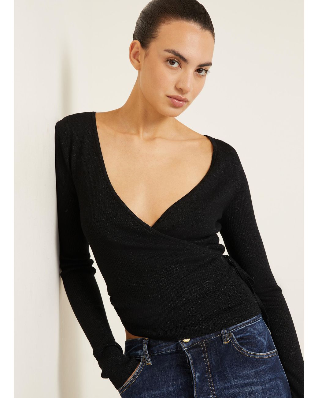 DSquared² Black Strickjacke mit Glitzergarn