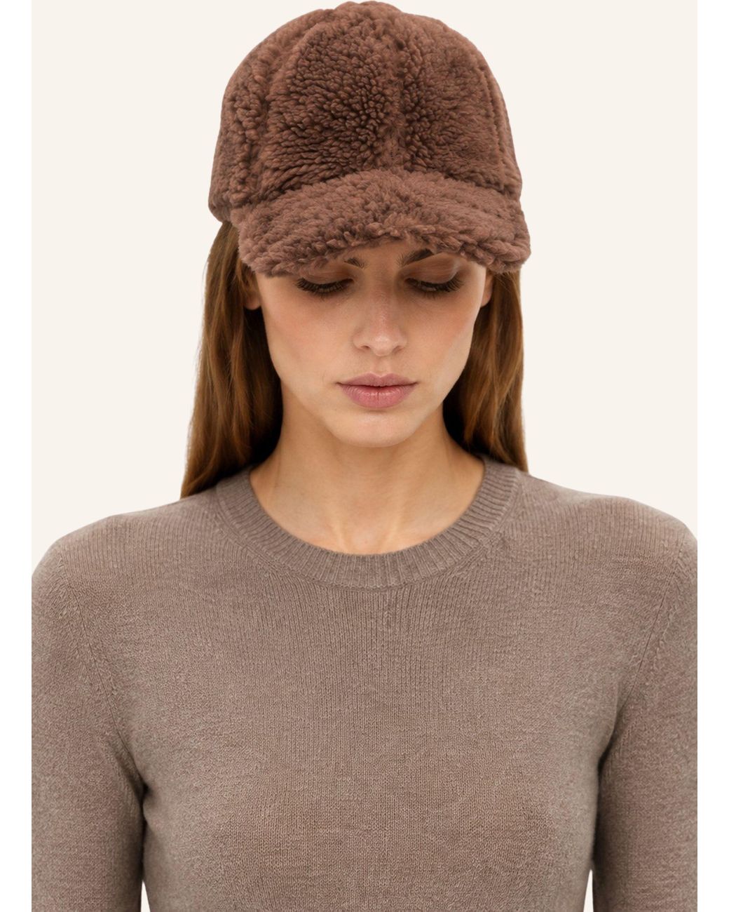 American Dreams Brown Wool Cap Inga
