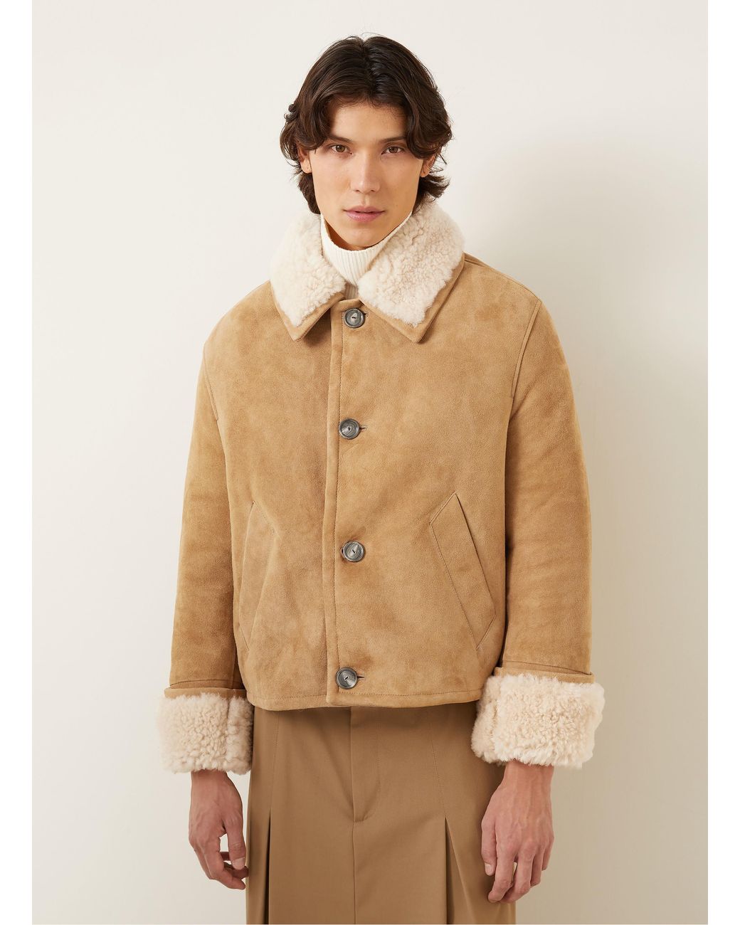 AMI Natural Lederjacke