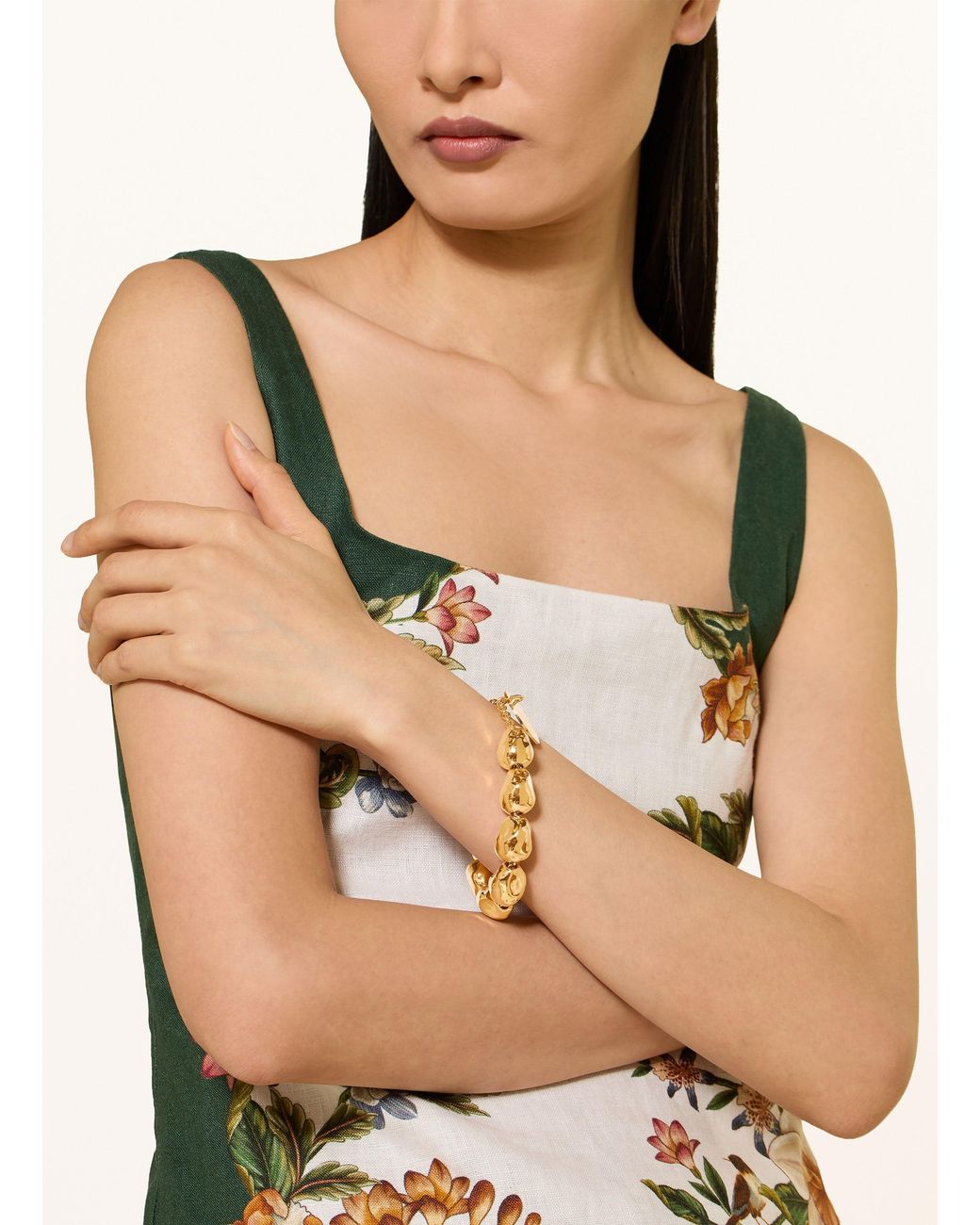 Vanessa Baroni Metallic Armband FLAT CHAIN