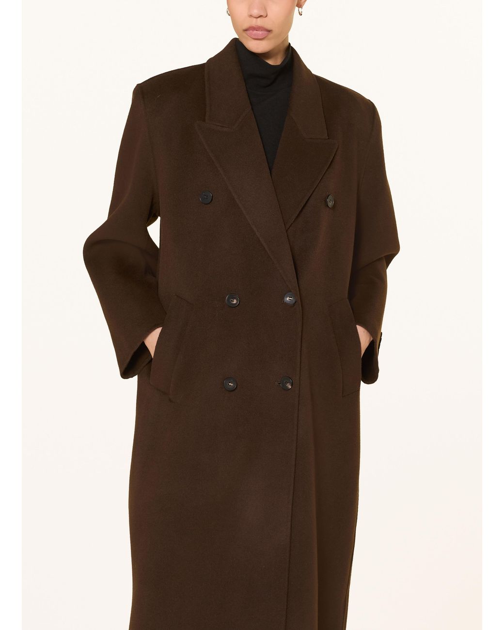 Frankie Shop Brown Wollmantel GAIA