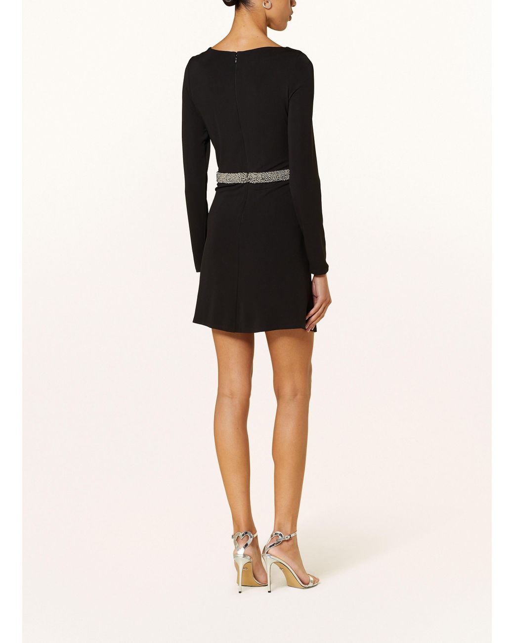 Jonathan Simkhai Black Jerseykleid TULIA mit Schmuckperlen