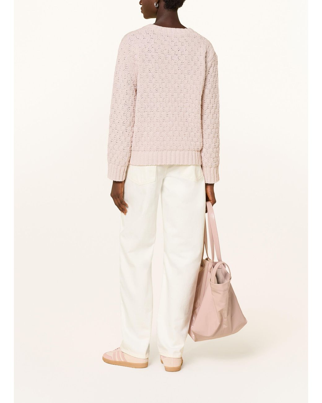 Monari Pink Pullover mit Glitzergarn