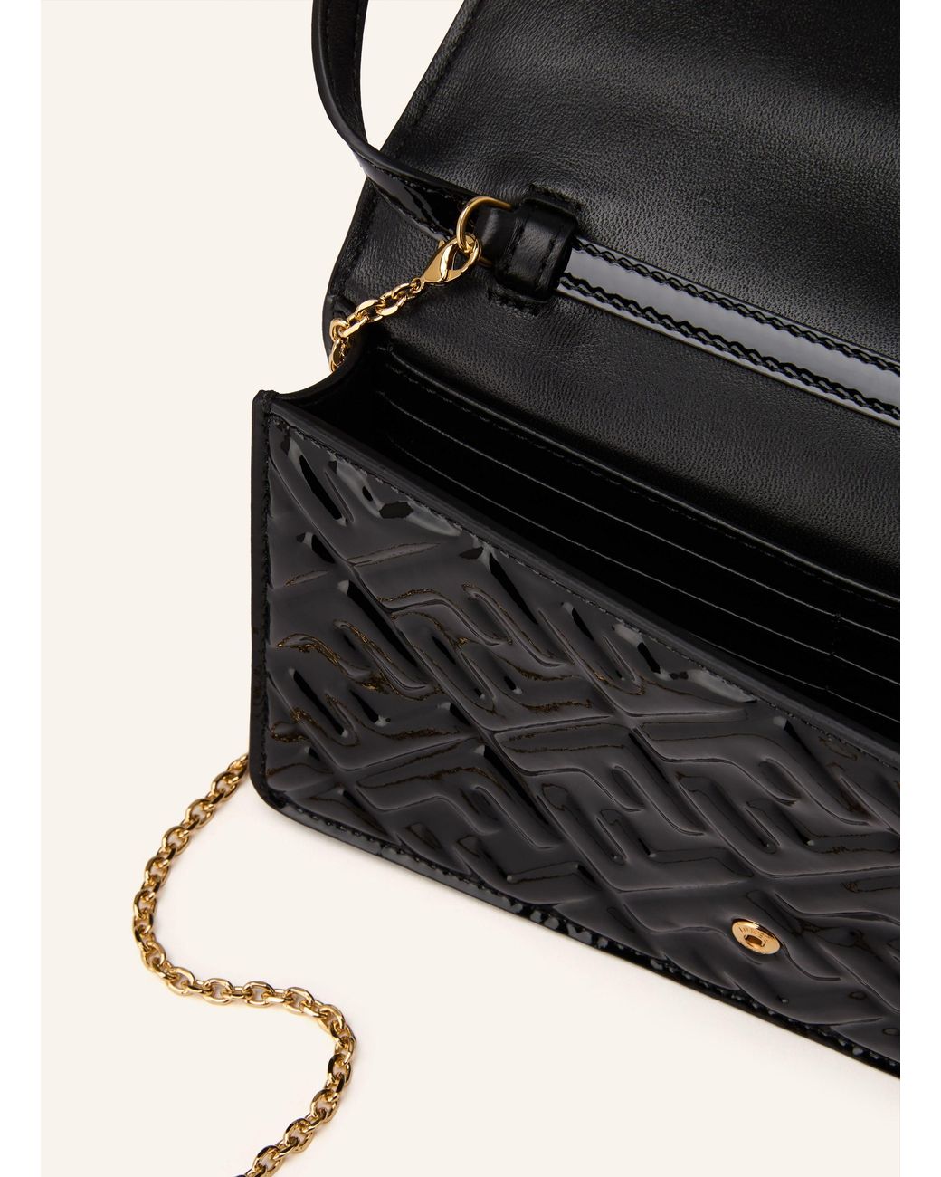 Fendi Black Geldbörse BAGUETTE zum Umhängen