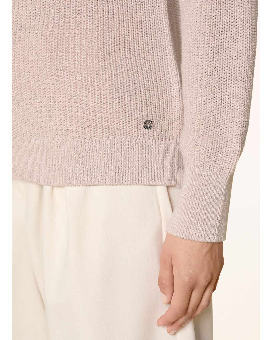 Monari Natural Pullover mit Glitzergarn
