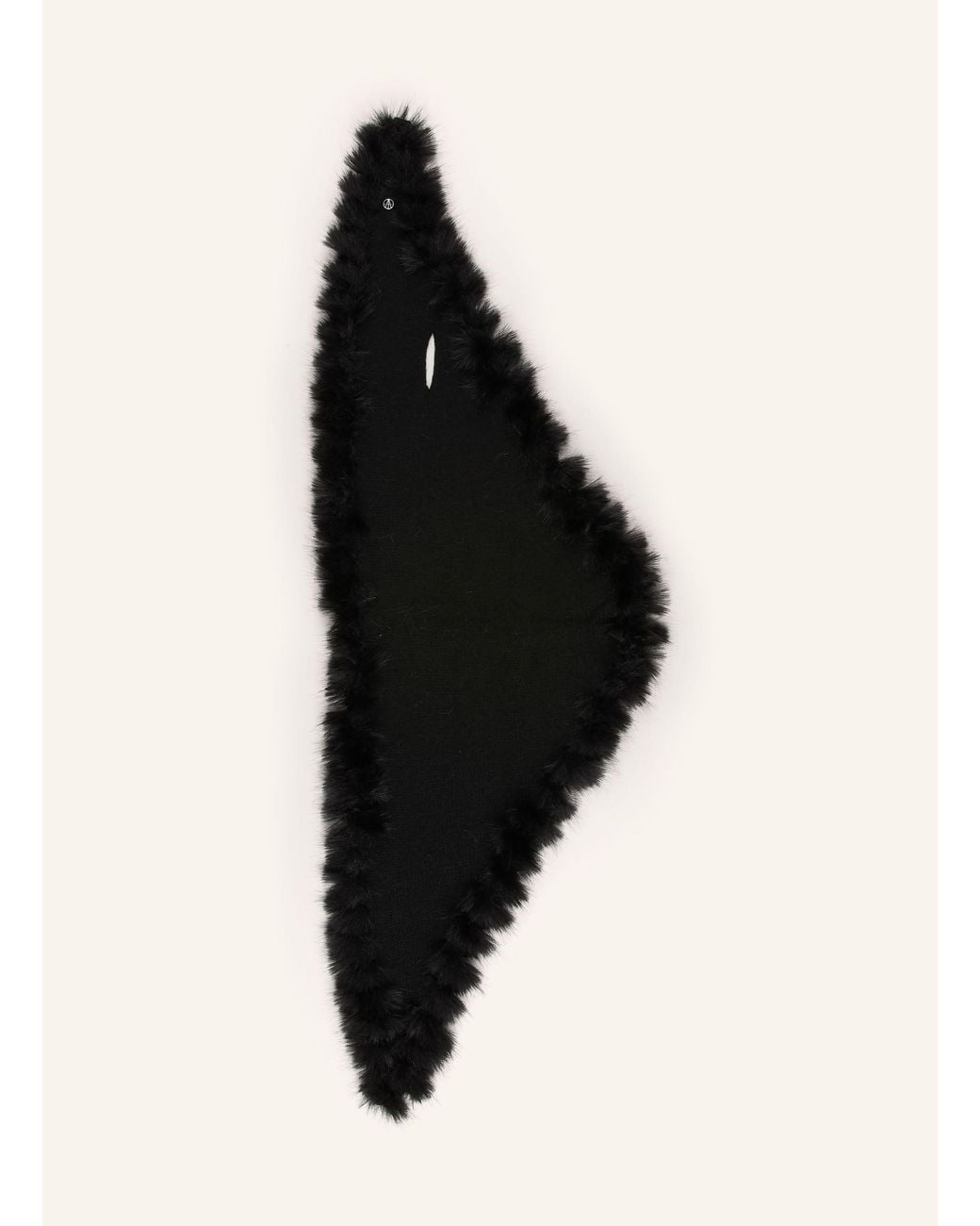 LOEVENICH Black Dreieckstuch mit Kunstfell