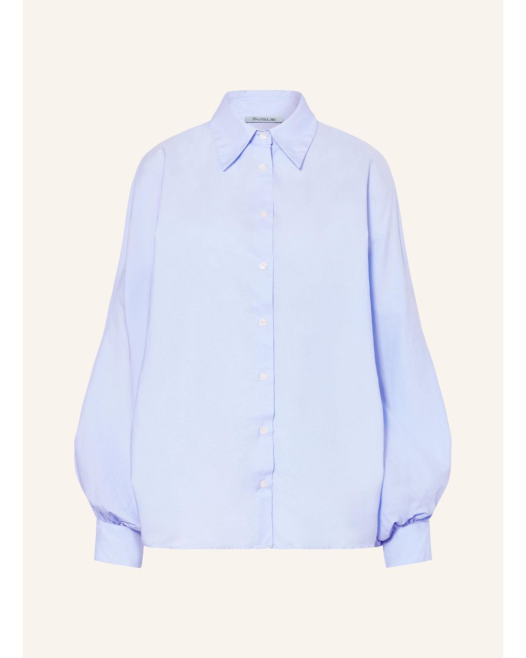SOSUE Blue Oversized-Hemdbluse ANTONIA