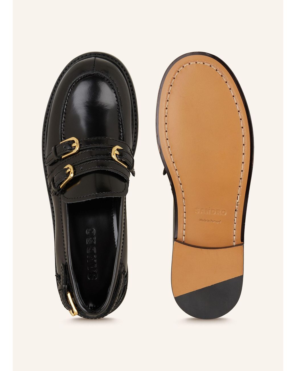 Sandro Black Lack-Slipper