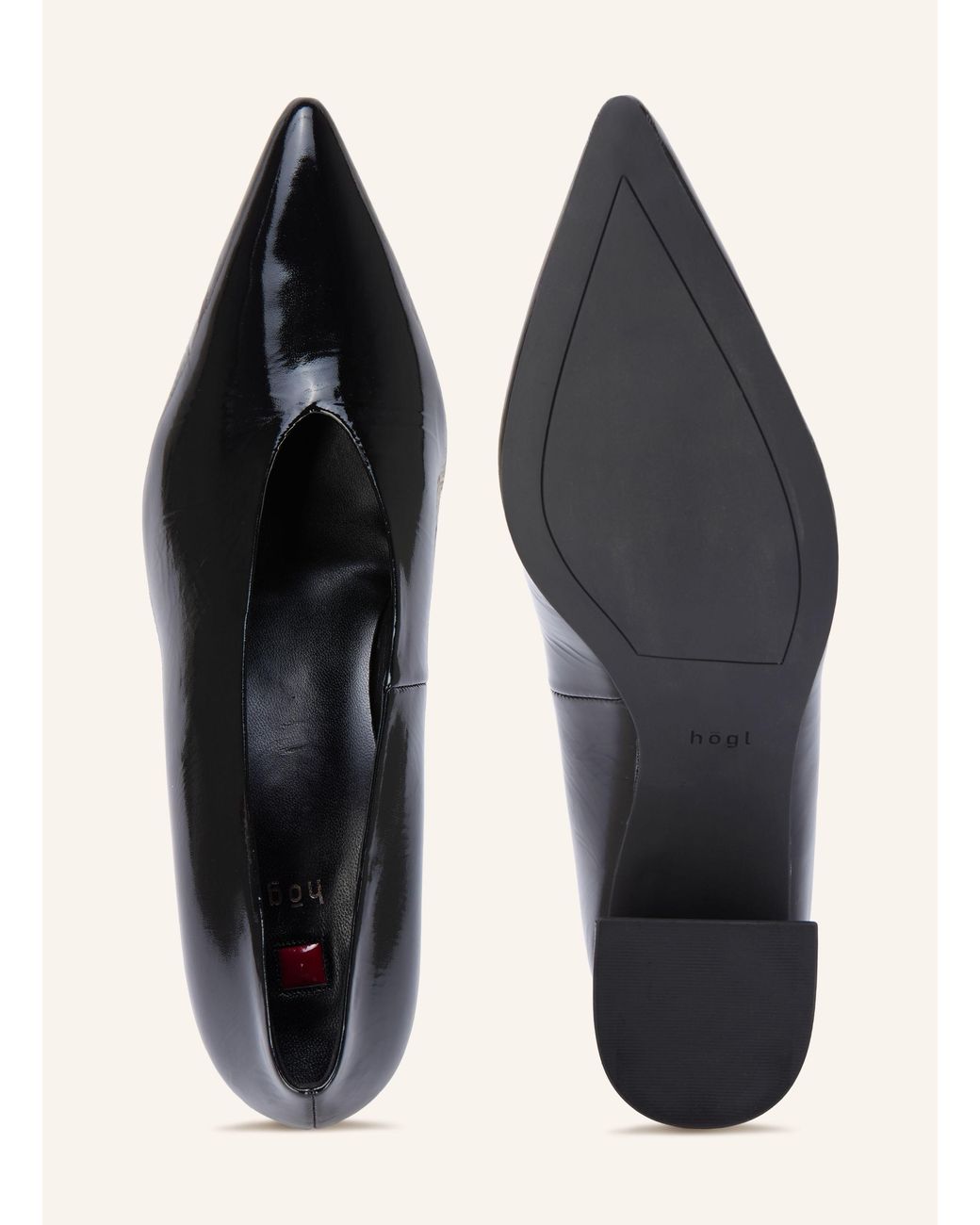 Högl Black Lack-Pumps