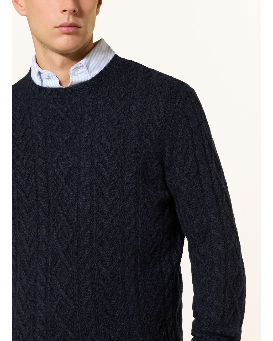 STROKESMAN'S Cashmere-Pullover in Blue für Herren