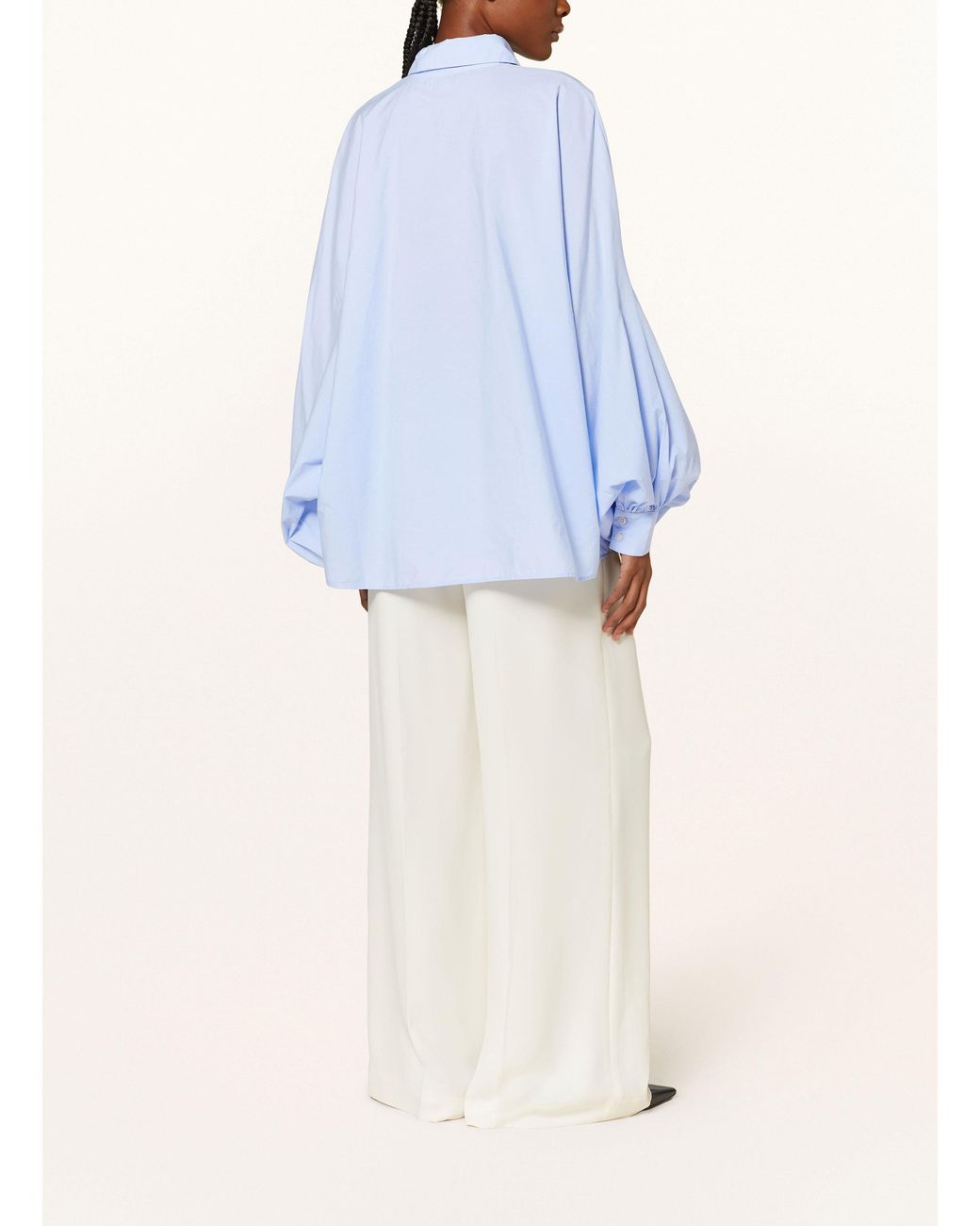 SOSUE Blue Oversized-Hemdbluse ANTONIA