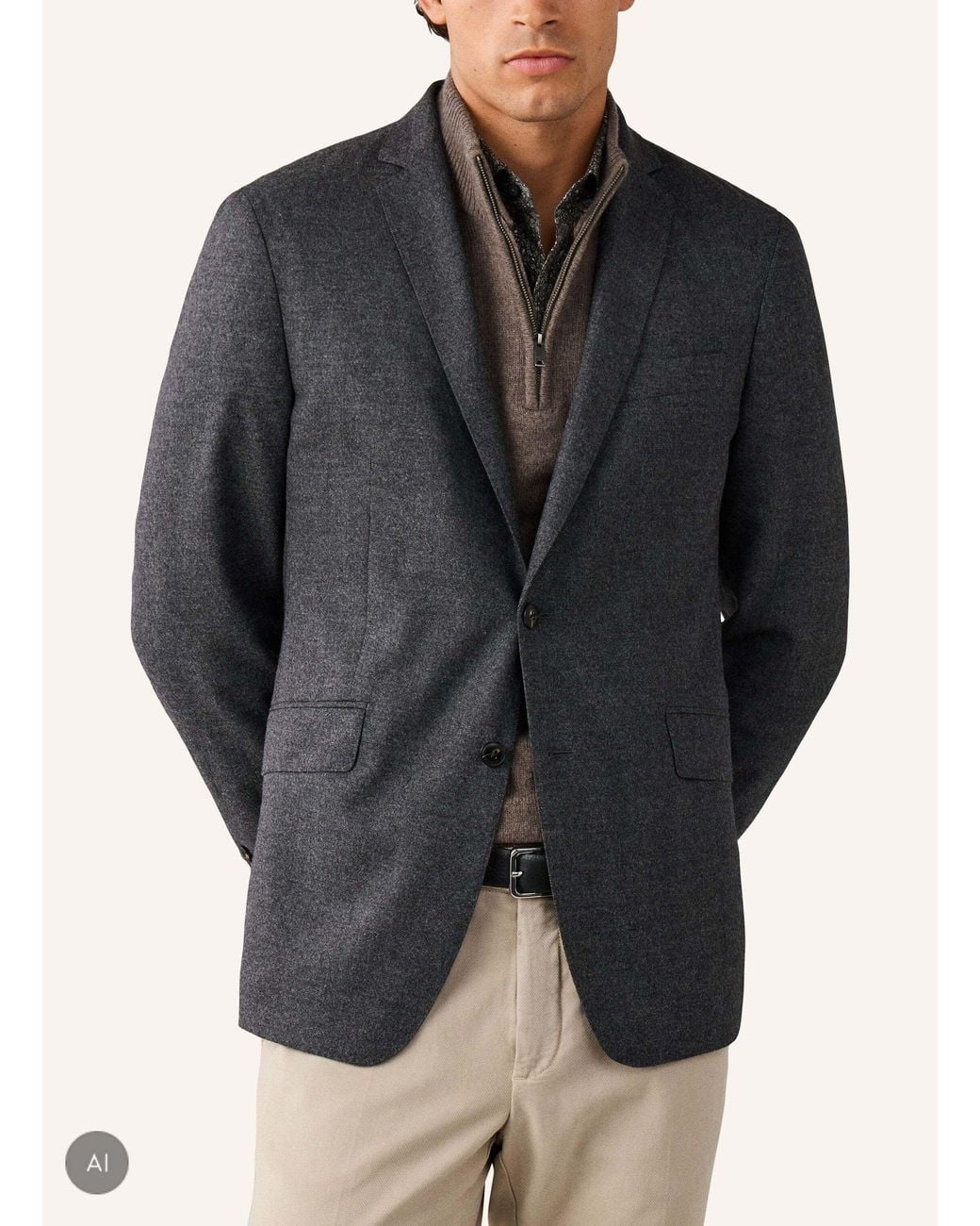 Hackett Sakko PERFORMANCE FLANNEL in Black für Herren
