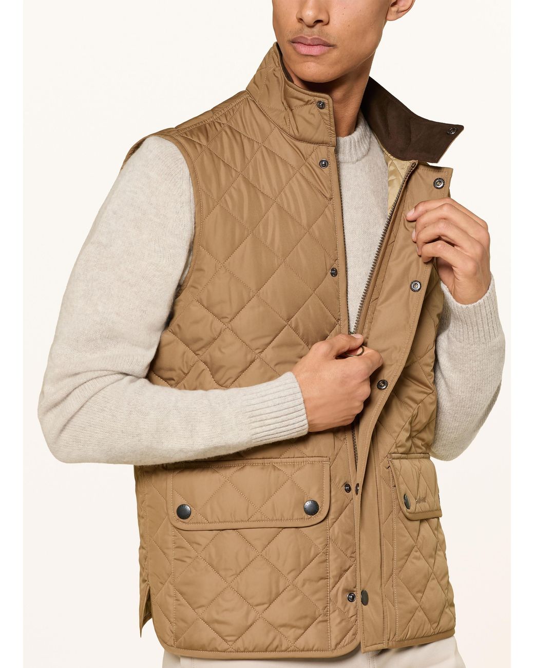 Barbour Steppweste in Natural für Herren