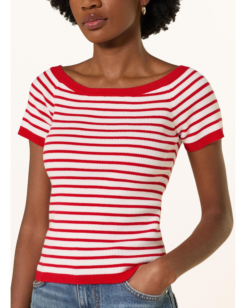 Maje Red Strickshirt