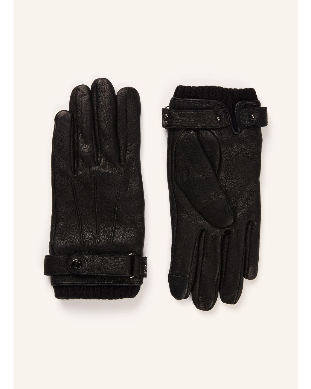 Joop! Handschuhe in Lederoptik in Black für Herren