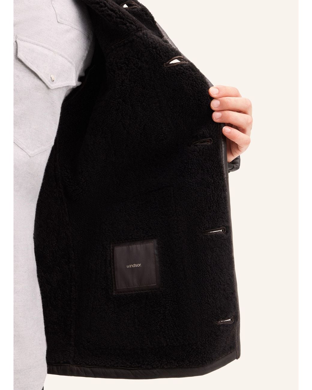 Windsor. Lederjacke in Black für Herren