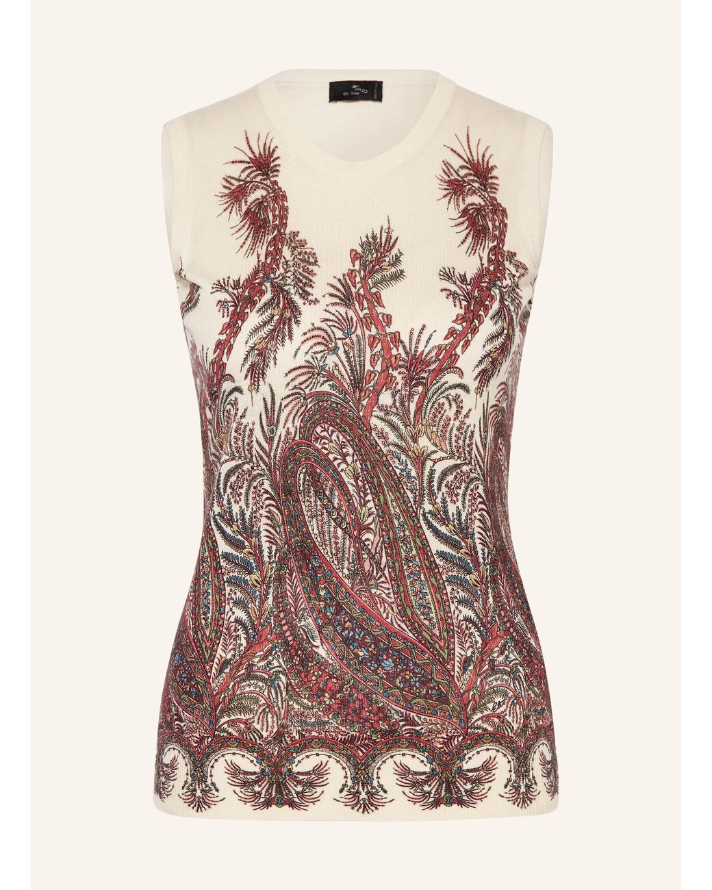 Etro Multicolor Stricktop mit Seide