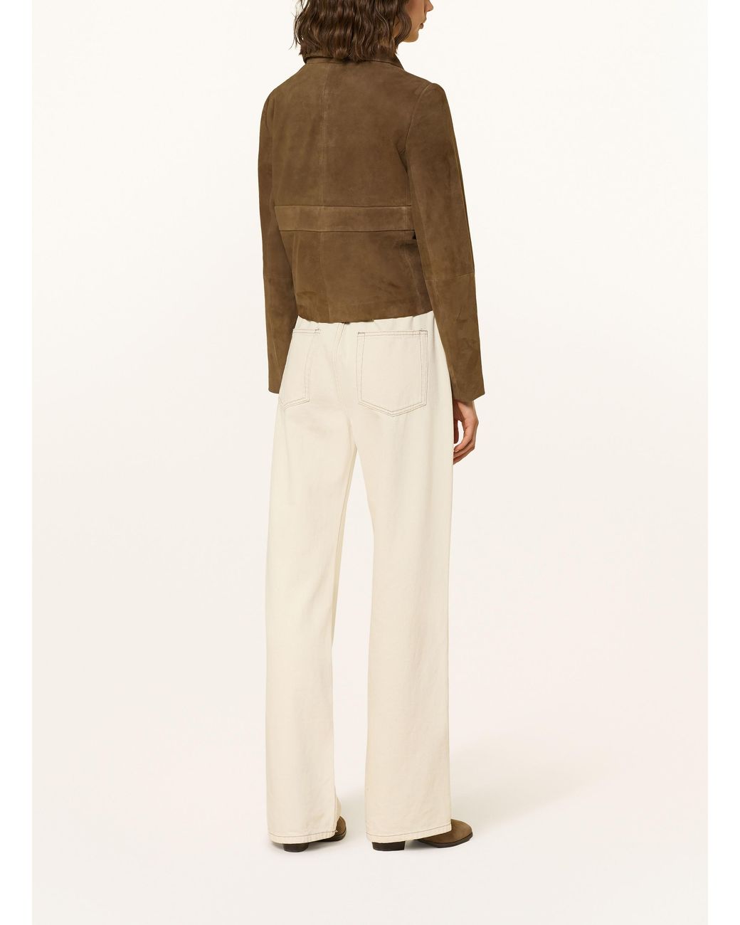 Ba&sh Brown Lederjacke MORFEO