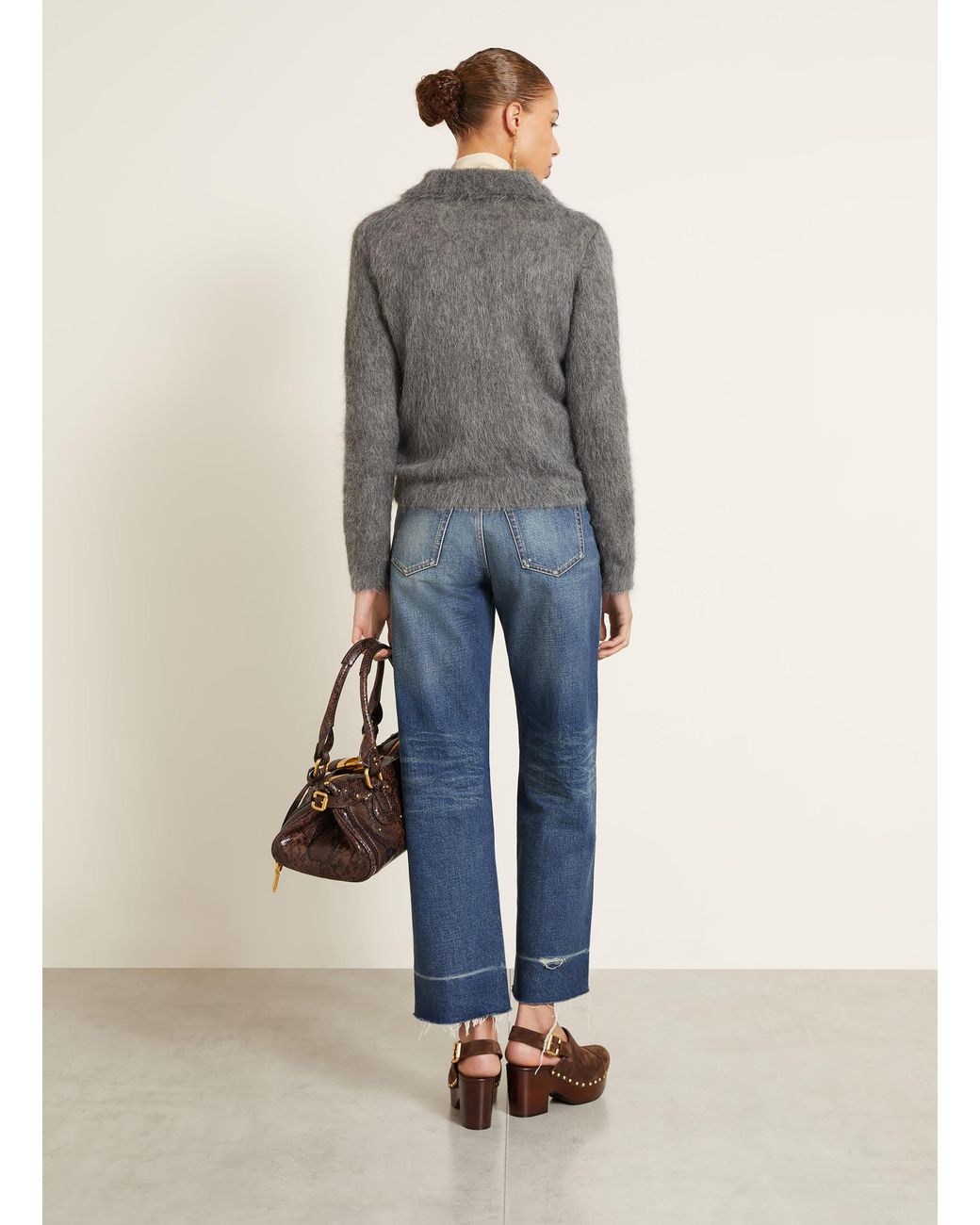 Chloé Gray Pullover mit Alpaka