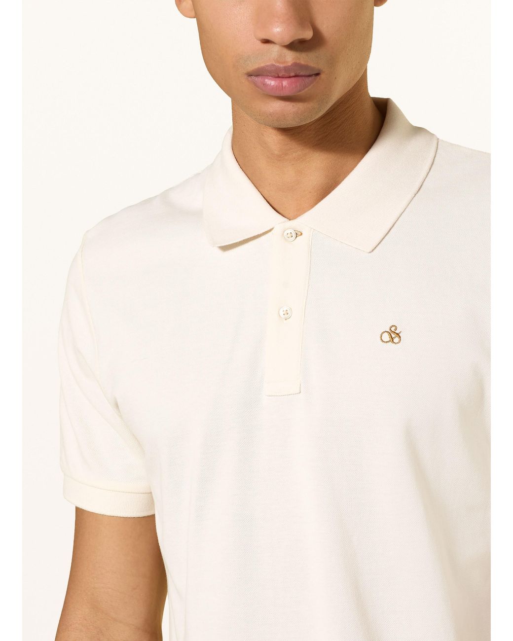 Scotch & Soda Piqué-Poloshirt in Natural für Herren