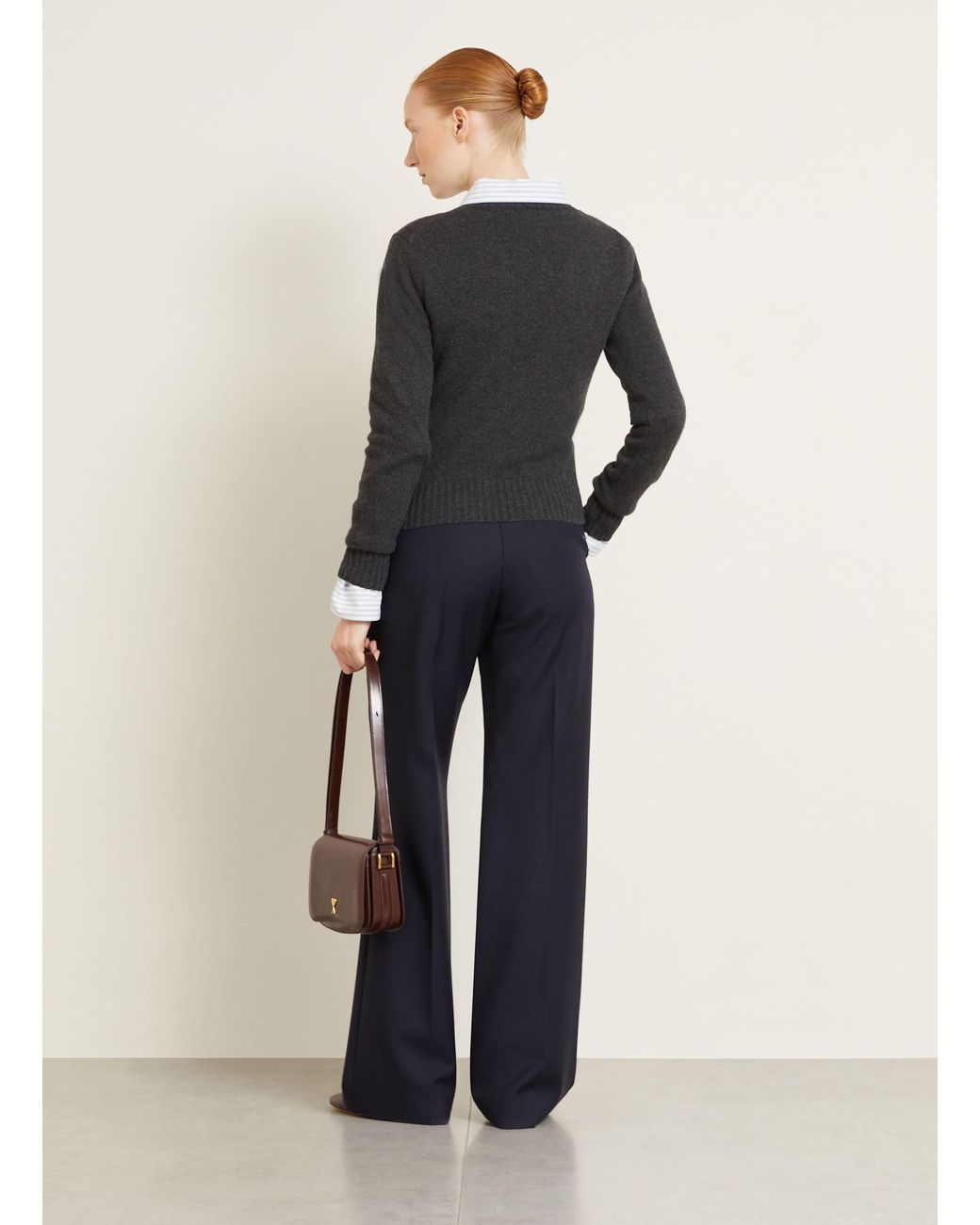 AMI Black Cashmere-Pullover