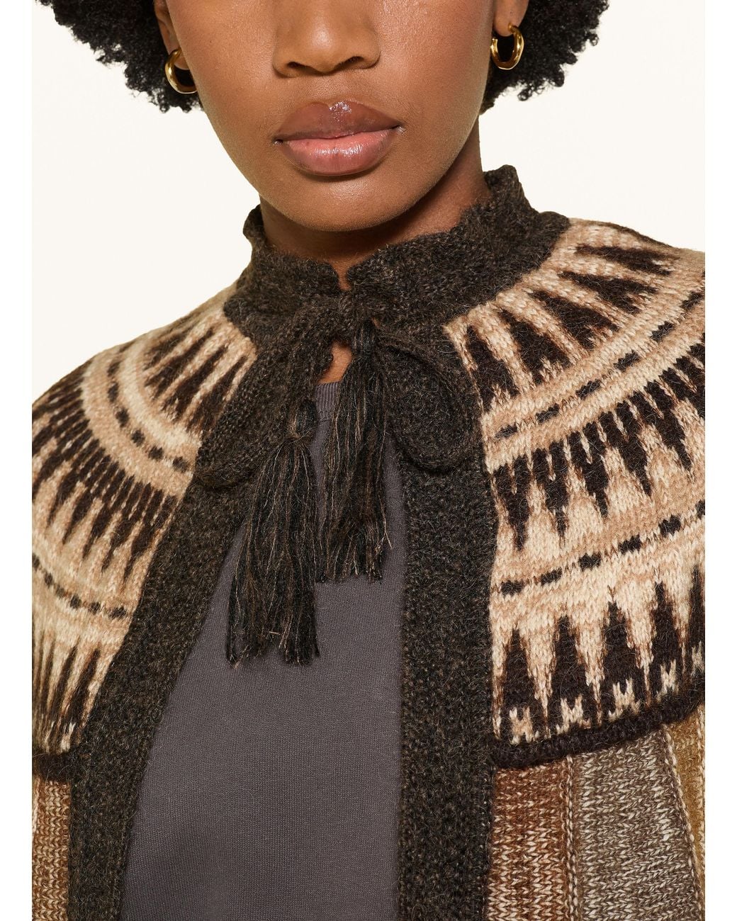 Ba&sh Brown Cape PRATO