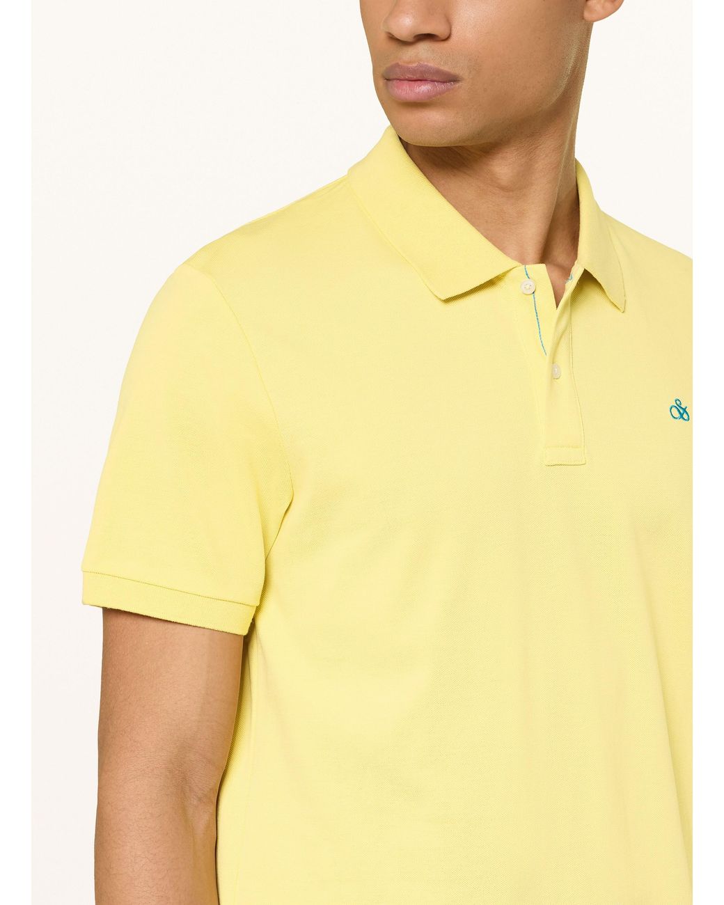 Scotch & Soda Piqué-Poloshirt in Yellow für Herren