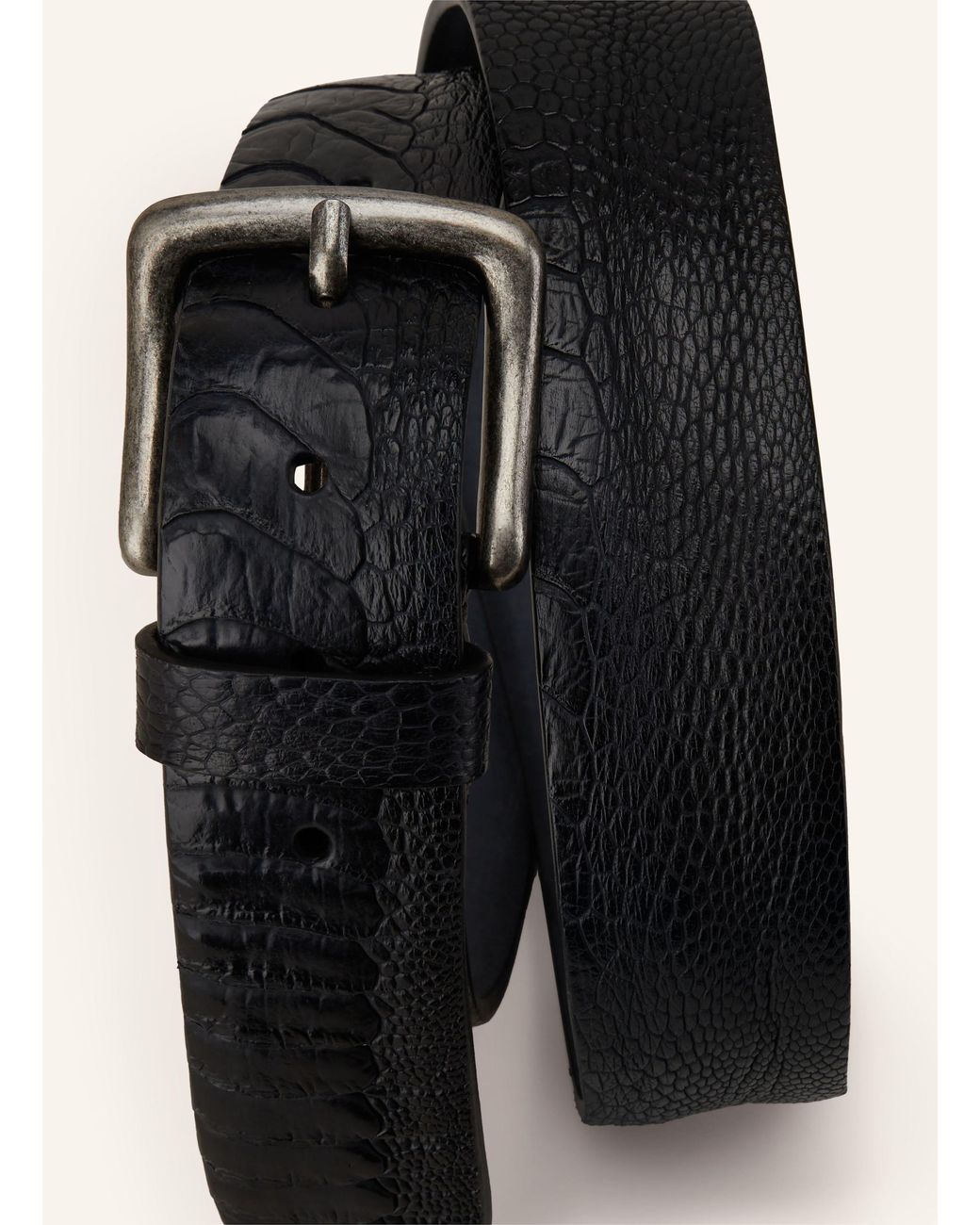 Post & Co Ledergürtel in Black für Herren