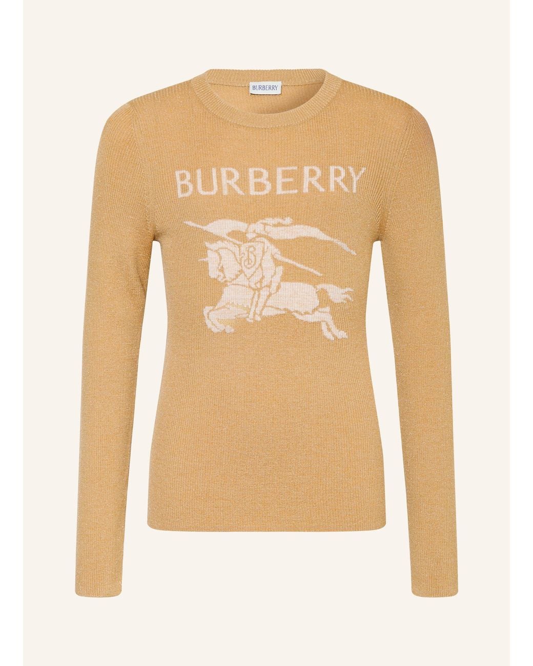 Burberry Pullover mit Glitzergarn in Natural für Herren