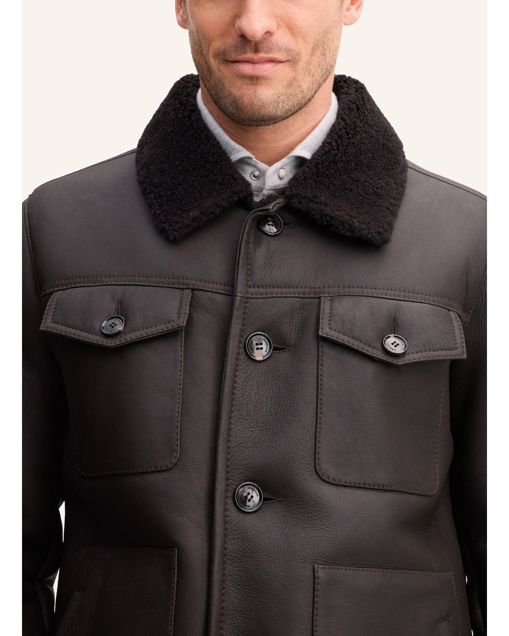 Windsor. Lederjacke in Black für Herren