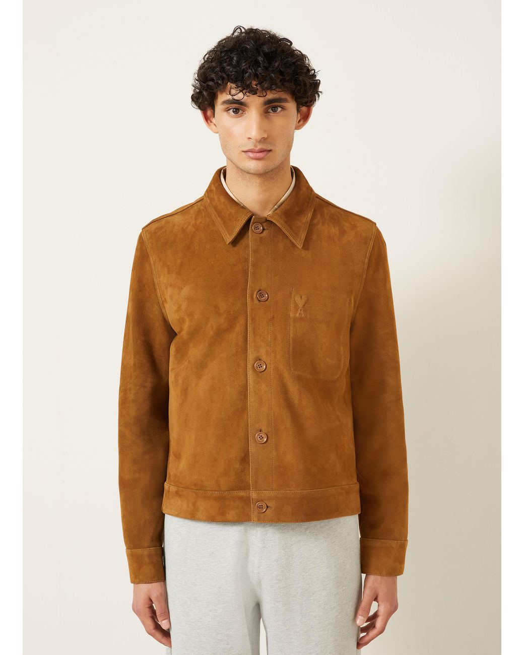 AMI Lederjacke in Brown für Herren