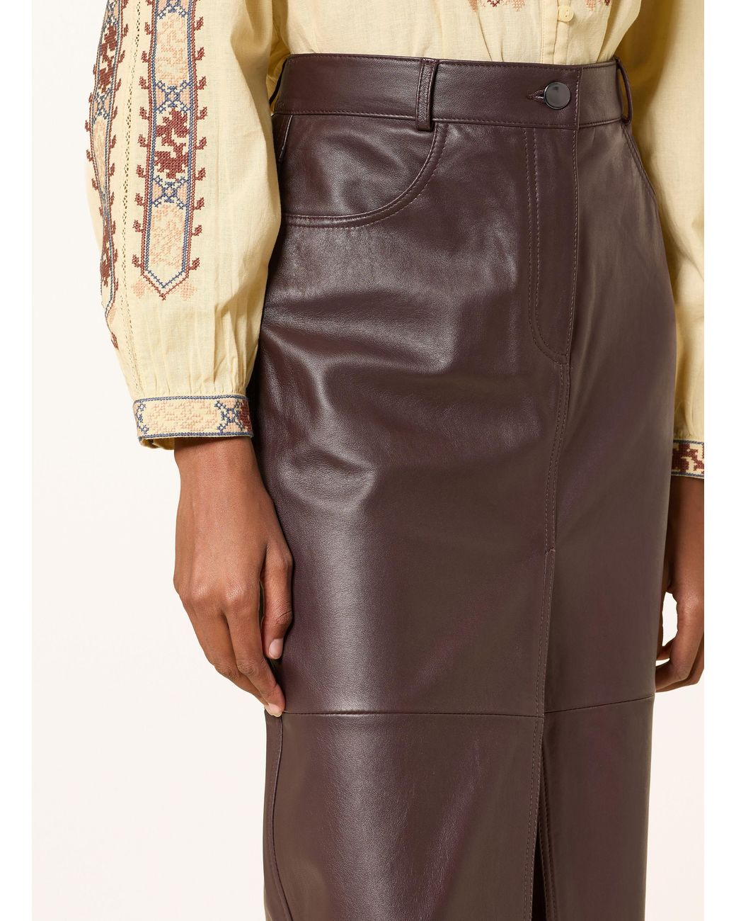 Ba&sh Brown Lederrock SOLENE
