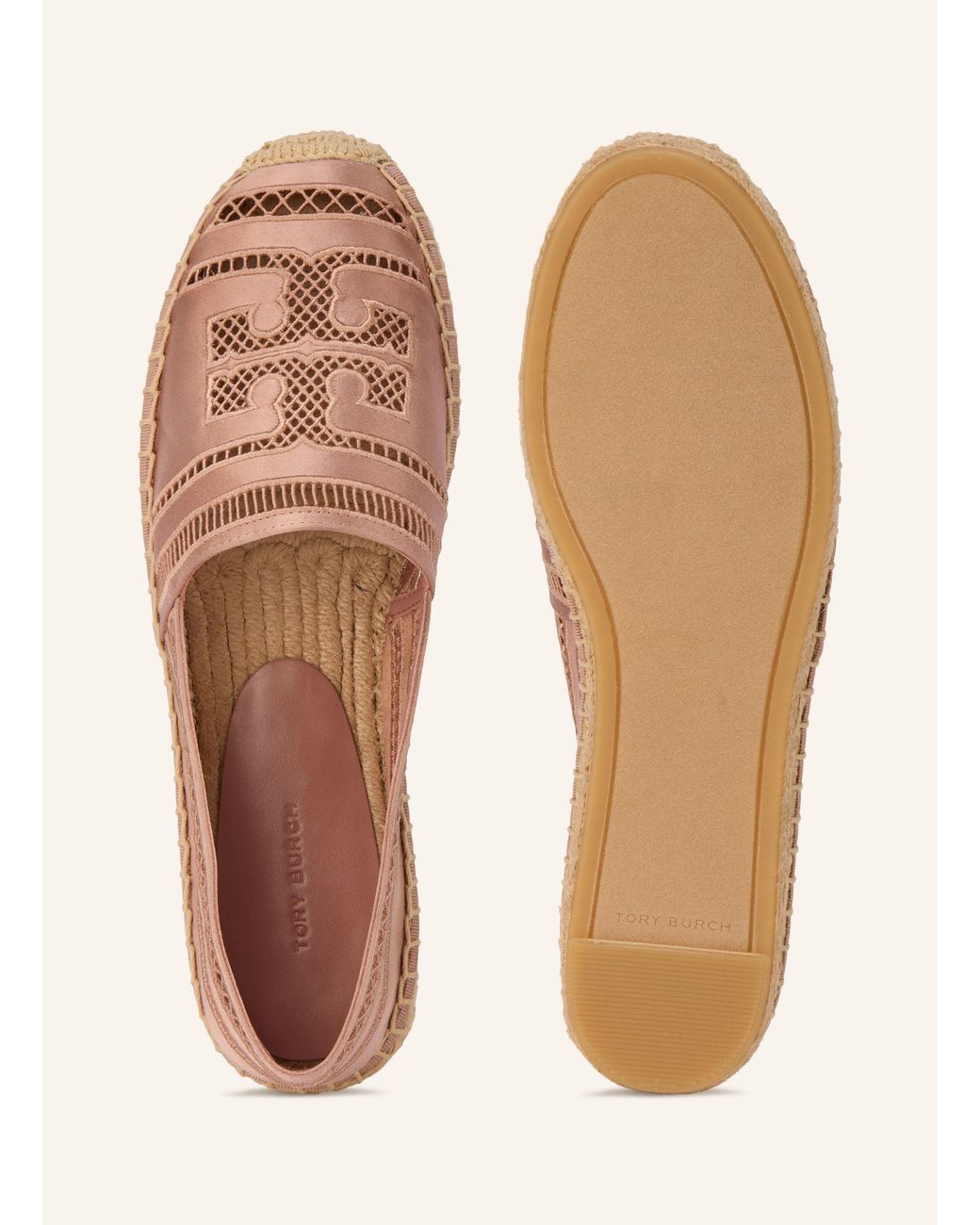 Tory Burch Pink Espadrilles OPEN WEAVE