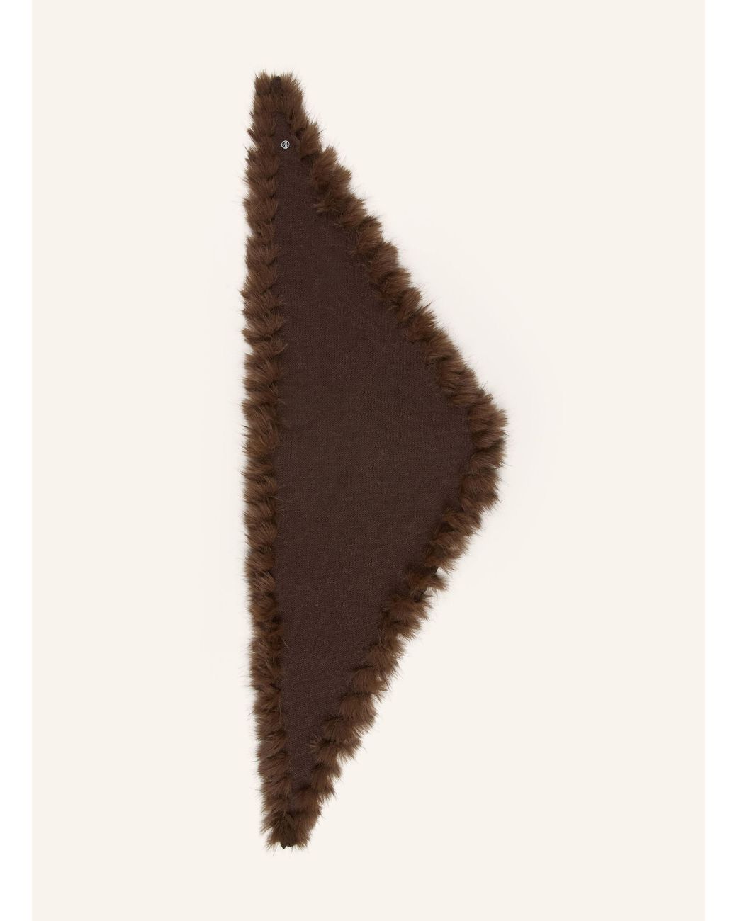 LOEVENICH Brown Dreieckstuch mit Kunstfell