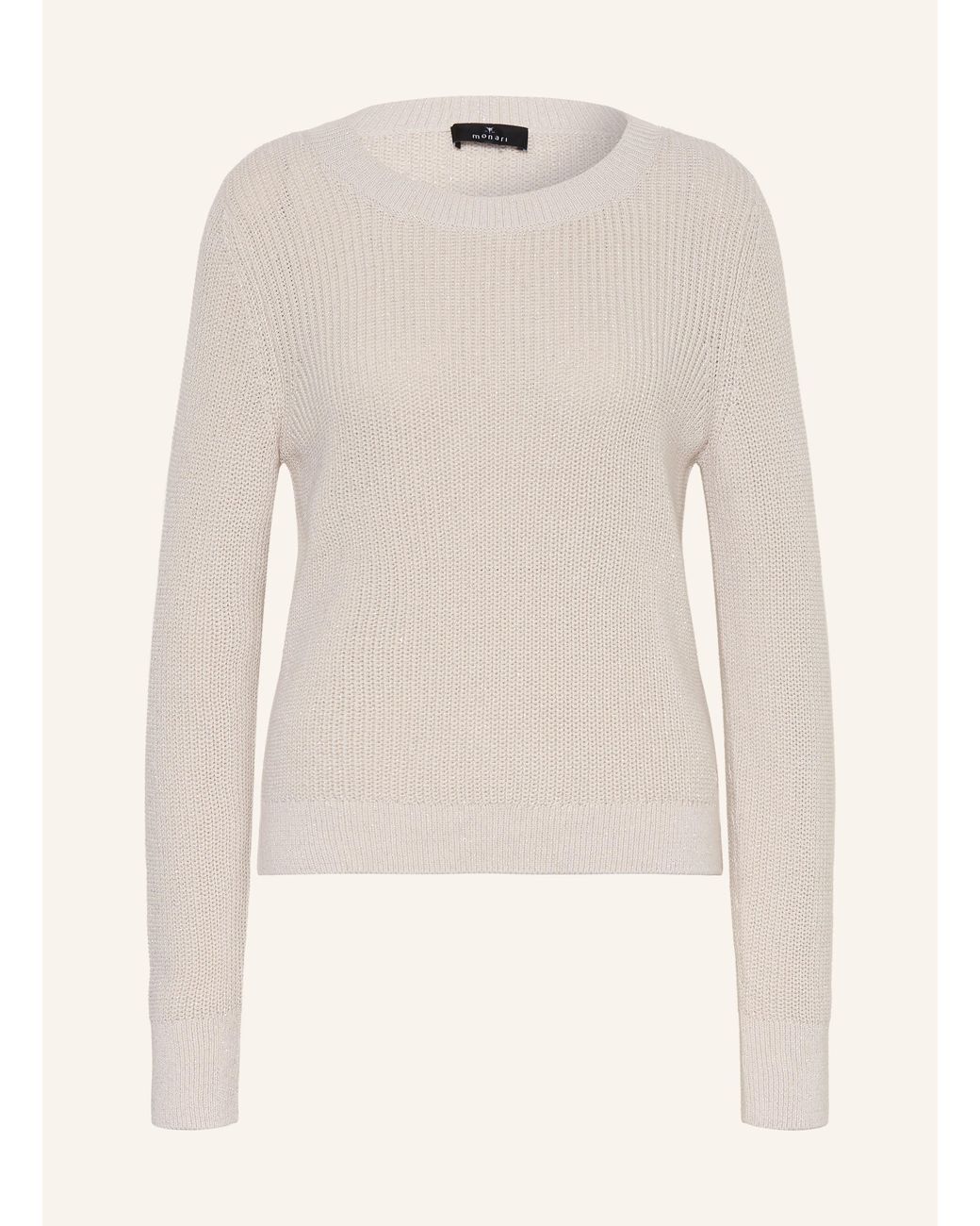 Monari Natural Pullover mit Glitzergarn