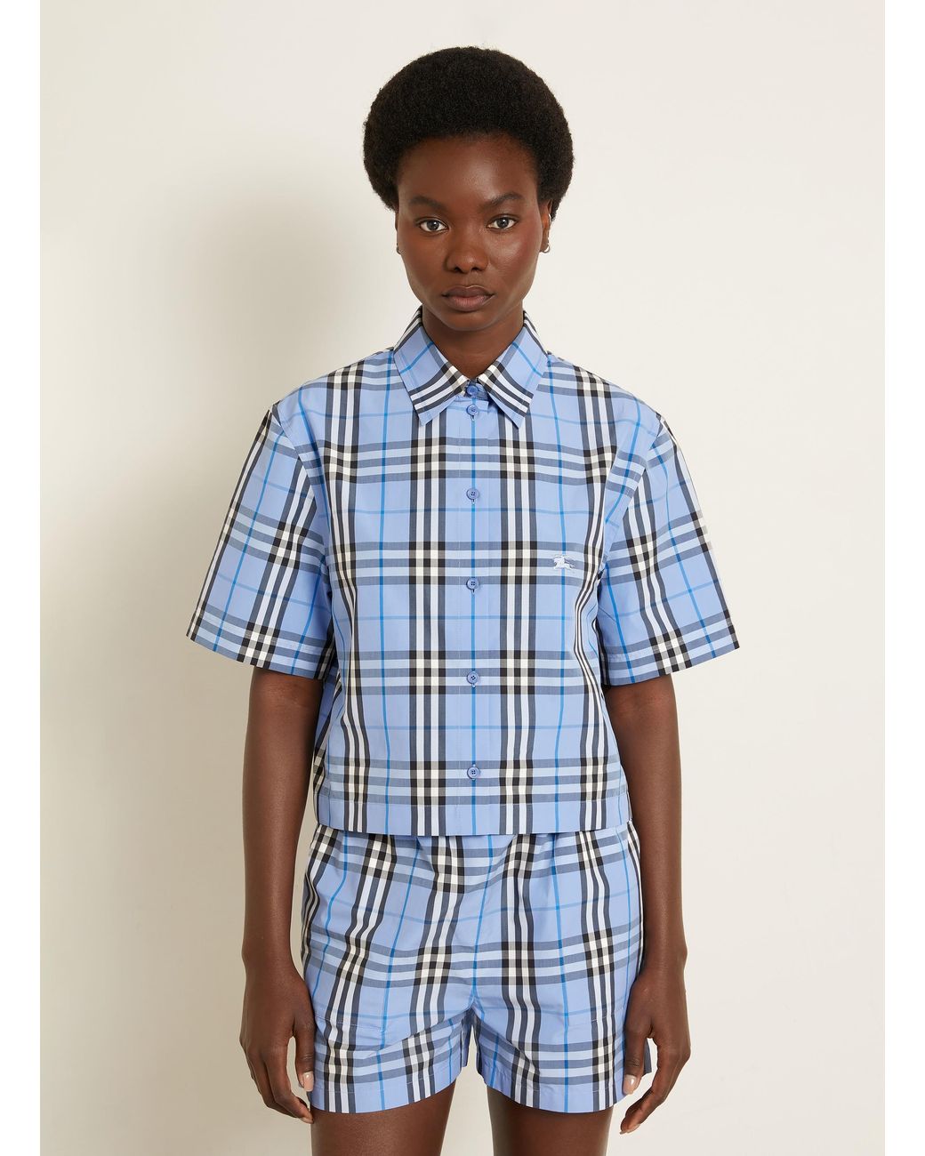 Burberry Blue Hemdbluse