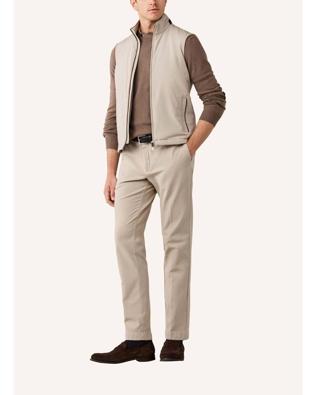 Hackett Chino DEVON TEXTURE in Natural für Herren