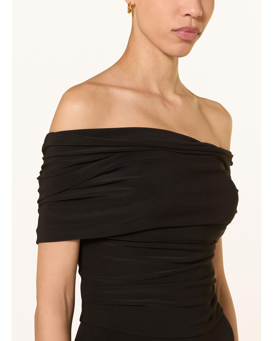 Norma Kamali Black Jerseykleid