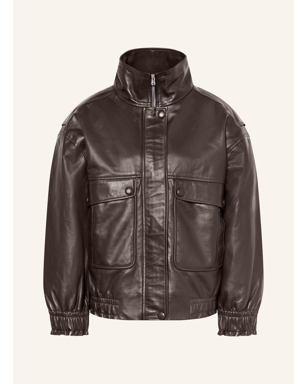 Sandro Brown Lederjacke