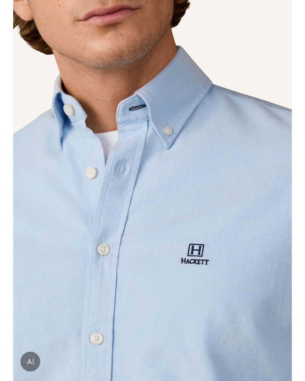 Hackett Freizeithemd HERITAGE ESS SOLID OX in Blue für Herren