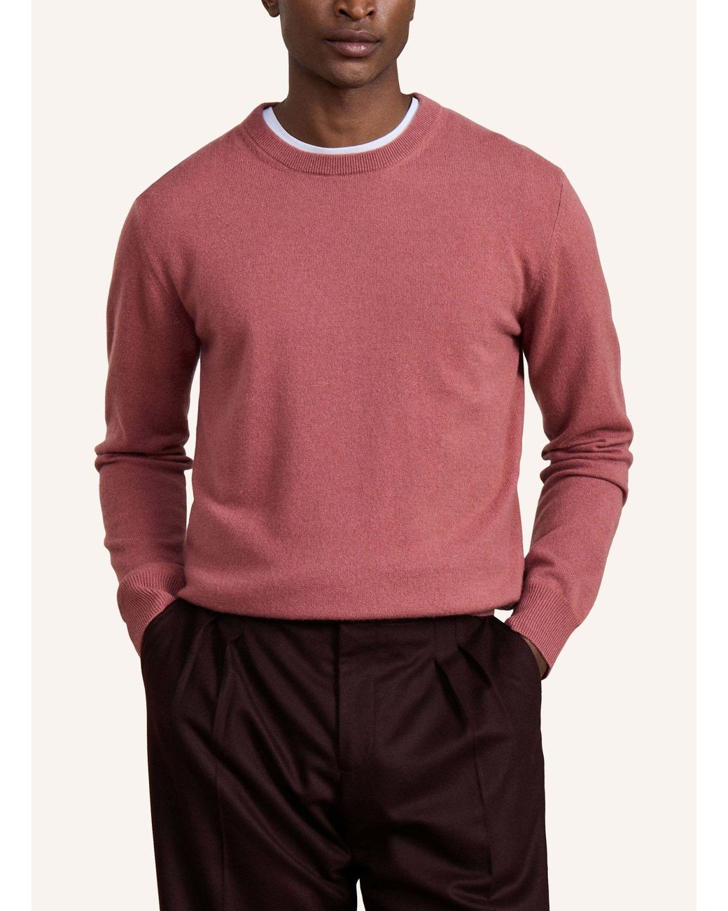 Hackett Pullover SR CASHMERE CREW in Pink für Herren