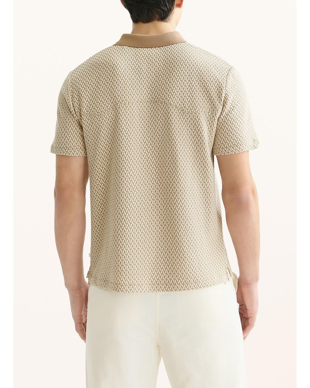 Scotch & Soda Jacquard-Poloshirt Relaxed Fit in Natural für Herren